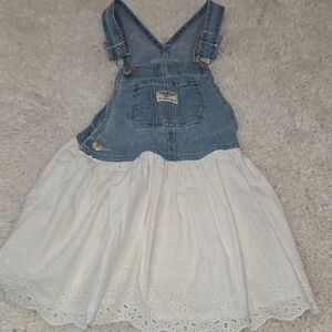 Oshkosh, Blue and White Kids Denim Dress